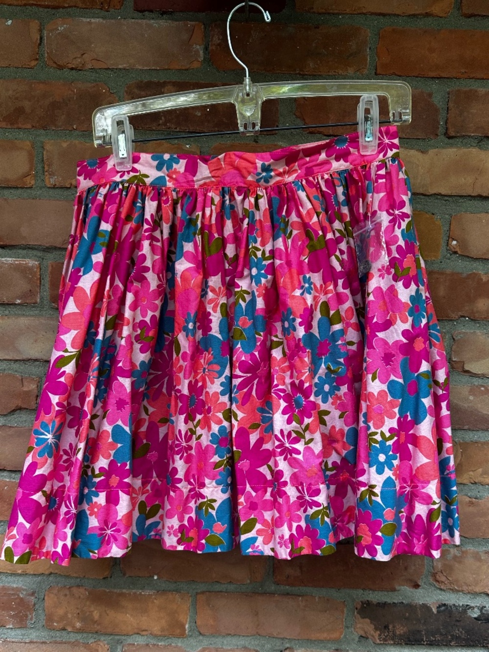 NWOT Tracy Feith for Target Pink Blue Floral Mini Skirt ~ Sz 13 Junior